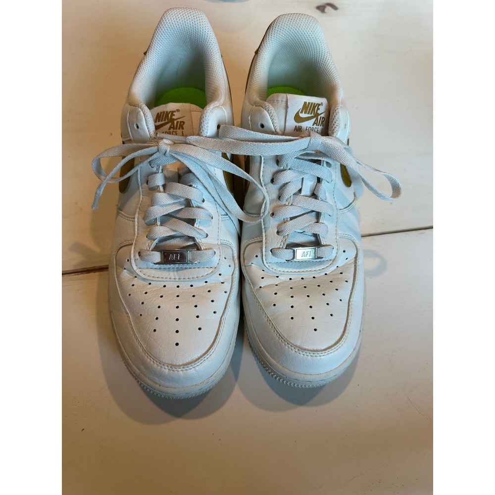 Nike Air Force 1 Low White Bronzine Gold DV3808-101 Womens 9.5 Sneakers